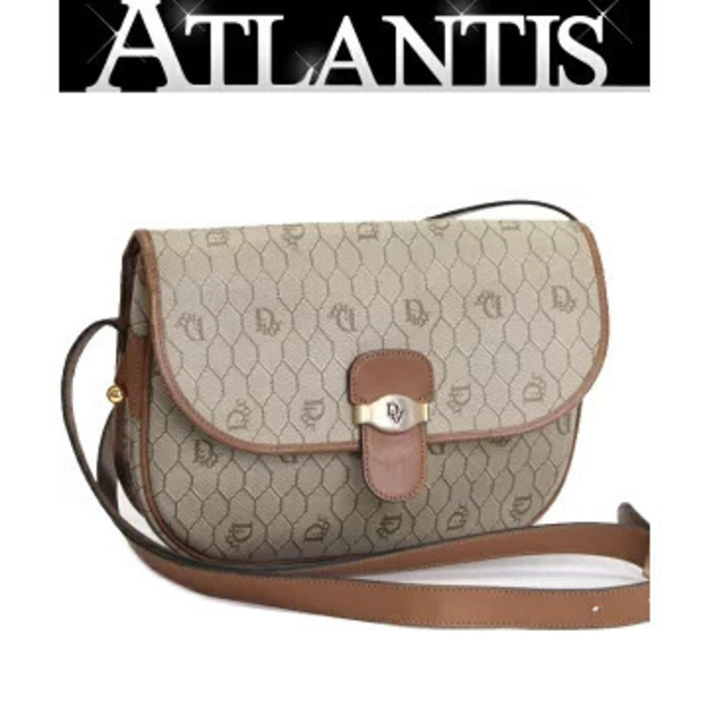 Christian Dior Shoulder Bag Honeycomb Leather Beige - Picture 1 of 6